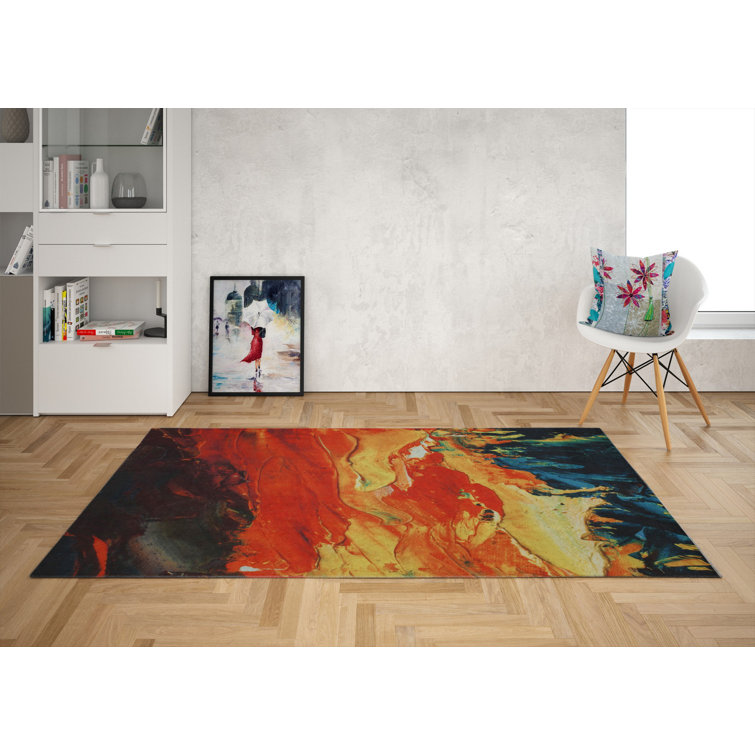 Latitude Run Nerida Flatweave Red/Blue/Black Rug Wayfair.co.uk